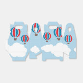 Heet luchtballonnen boven de wolken bedankdoosjes (Uitgevouwen)