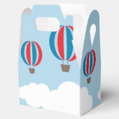 Heet luchtballonnen boven de wolken bedankdoosjes (Geopend)