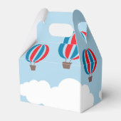 Heet luchtballonnen boven de wolken bedankdoosjes (Voorkant Zijde)