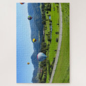 Heet luchtballonnen drijven over Golfcursus Legpuzzel (Verticaal)