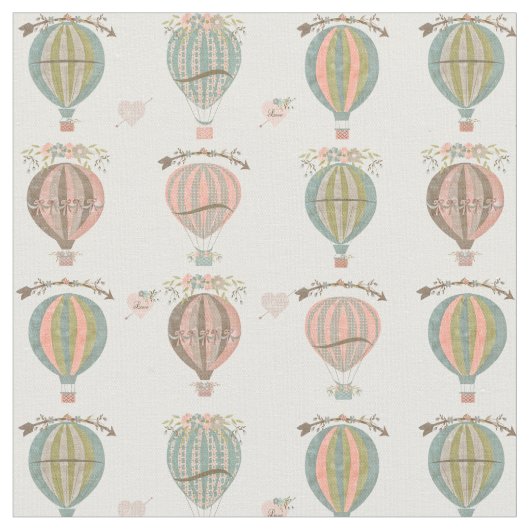 Heet luchtballonnen, Floral Stof (Close Up)