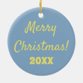 Heet luchtballonnen foto kerstversiering collage keramisch ornament (Achterkant)