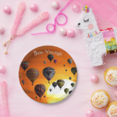 Heet luchtballonnen in bord voor vliegpapier (Feest)