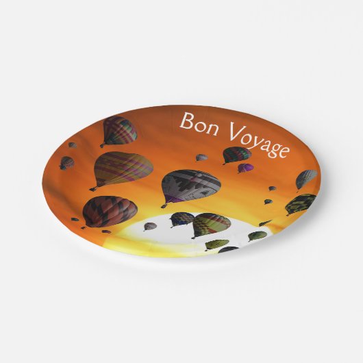 Heet luchtballonnen in bord voor vliegpapier (Gekanteld)