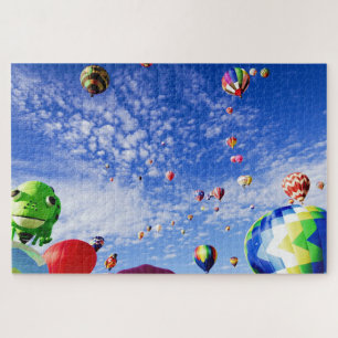 Heet luchtballonnen in de wolken Jigzaag Puzzle Legpuzzel