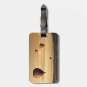 Heet luchtballonnen in Golden Skies Bagagelabel (Achterkant verticaal)