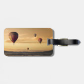 Heet luchtballonnen in Golden Skies Bagagelabel (Achterkant horizontaal)