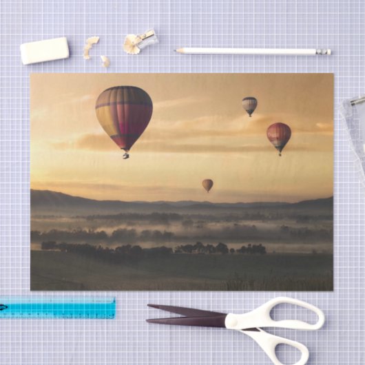 Heet luchtballonnen in Golden Skies Tissuepapier (Craft)