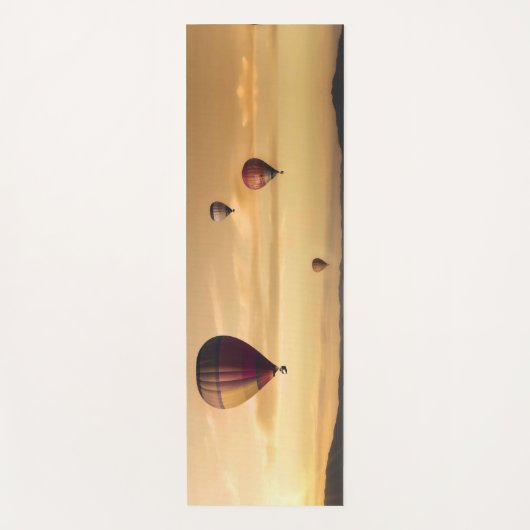 Heet luchtballonnen in Golden Skies Yogamat (Voorkant)