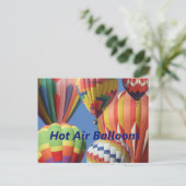 Heet luchtballonnen in heldere kleuren! Briefkaart (Staand voorkant)