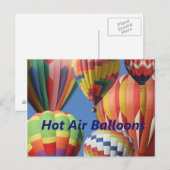 Heet luchtballonnen in heldere kleuren! Briefkaart (Voorkant / Achterkant)