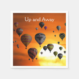 Heet luchtballonnen in servetten