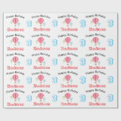 Heet luchtballonnen ontwerp Birthday - aangepaste Cadeaupapier (Vlak)