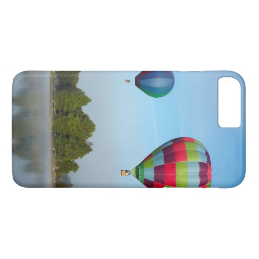 Heet luchtballonnen over een meer, NZ Case-Mate iPhone Case (Achterkant (Horizontaal))