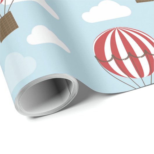 Heet-luchtballonnen Wrapping Gift Paper Cadeaupapier (Rol Hoek)