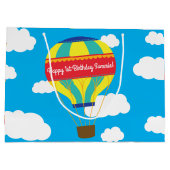 Heet luchtballonvaarder 1 e verjaardag groot cadeauzakje (Achterkant)