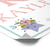 Heet-luchtballonwolk, regenboog, bewegende kunstdr poster (Hoek)