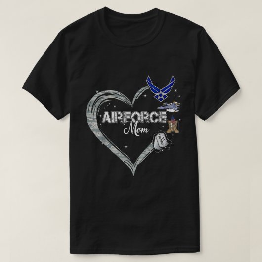 Heet luchtmacht Mam Luchtmacht Militaire Afstudere T-shirt (Design voorkant)
