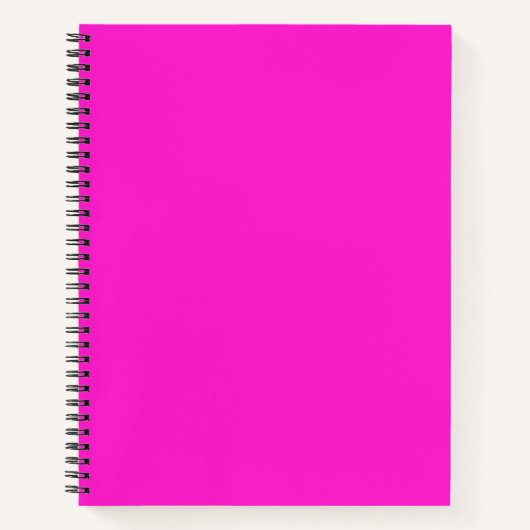 Heet Magenta Effen Kleur Notitieboek (Voorkant)