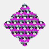 Heet magenta gazon kommen patroon, bedankdoosjes (Uitgevouwen)