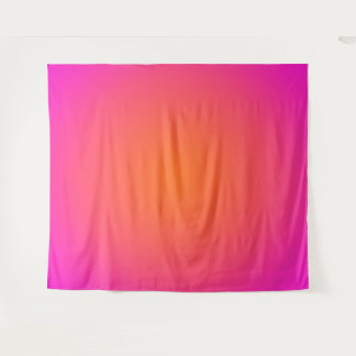 Heet Magenta Roze en Helder Oranje Aura Ombre Wandkleed