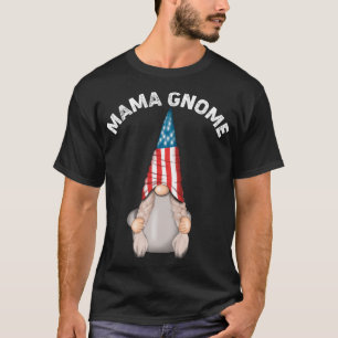 Heet Mama Gnome Familie Grappig Amerikaanse vlag T-shirt
