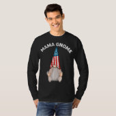Heet Mama Gnome Familie Grappig Amerikaanse vlag T-shirt (Voorkant volledig)
