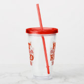 Heet meisje leest boeken acryl drinkbeker (Links)