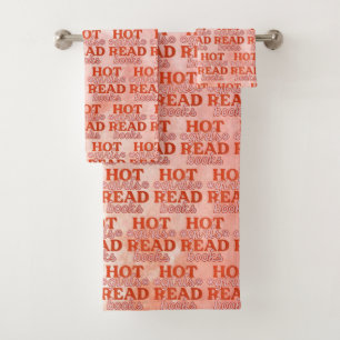 Heet meisje leest boeken bad handdoek