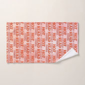 Heet meisje leest boeken bad handdoek (Handdoek)