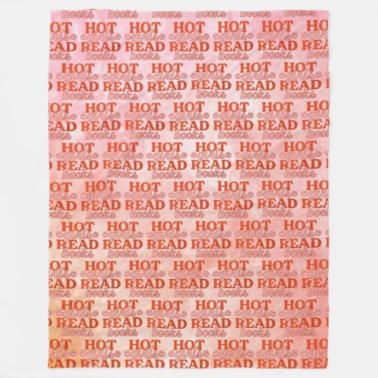 Heet Meisje Leest Boeken Fleece Deken (Voorkant)