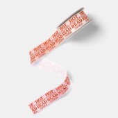 Heet Meisje Leest Boeken Grosgrain Lint (Achterkant)