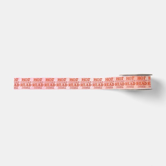 Heet Meisje Leest Boeken Grosgrain Lint (Voorkant)