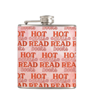 Heet Meisje Leest Boeken Heupfles