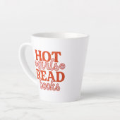 Heet Meisje Leest Boeken Latte Mok (Linkerhoek)