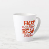 Heet Meisje Leest Boeken Latte Mok (Rechterhoek)