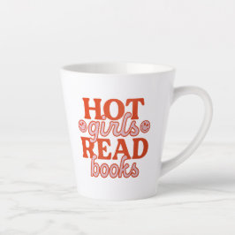Heet Meisje Leest Boeken Latte Mok