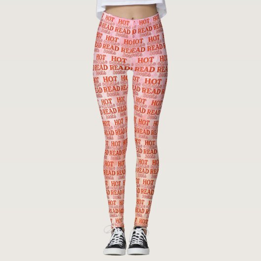 Heet meisje leest boeken leggings (Voorkant)