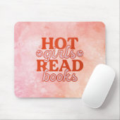 Heet meisje leest boeken muismat (Met muis)