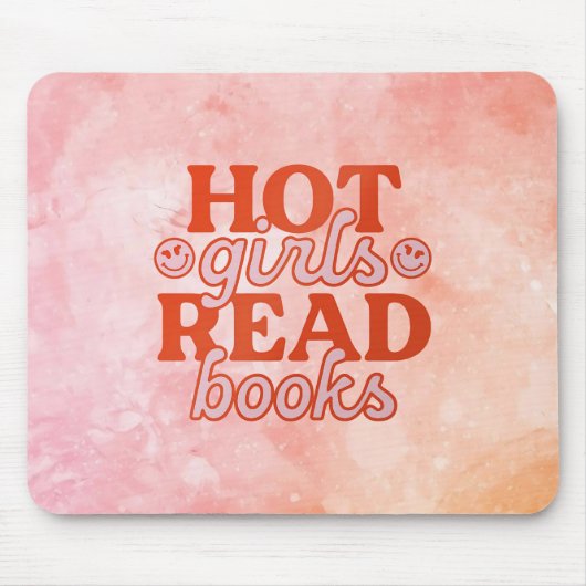 Heet meisje leest boeken muismat (Voorkant)