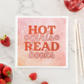 Heet meisje leest boeken servet (Insitu)