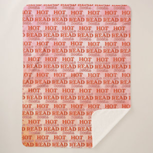 Heet meisje leest boeken sherpa deken