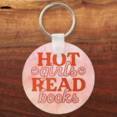 Heet Meisje Leest Boeken Sleutelhanger (Achterkant)