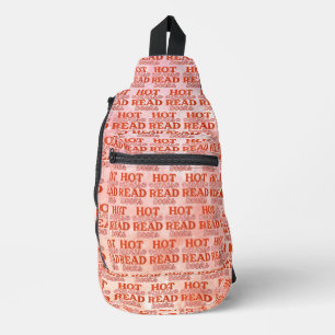 Heet meisje leest boeken sling bag