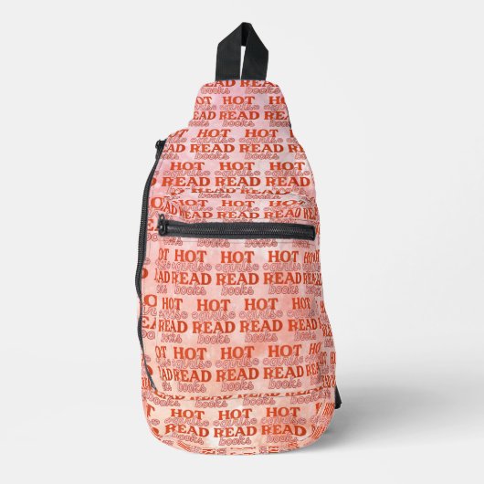 Heet meisje leest boeken sling bag (Voorkant)