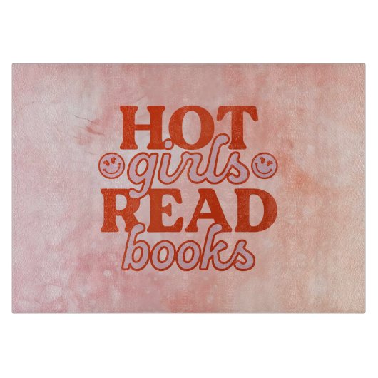 Heet Meisje Leest Boeken Snijplank (Voorkant)