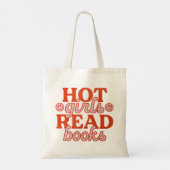 Heet Meisje Leest Boeken Tote Bag (Achterkant)