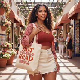 Heet Meisje Leest Boeken Tote Bag