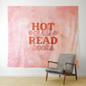Heet Meisje Leest Boeken Wandkleed (In Situ (horizontaal))