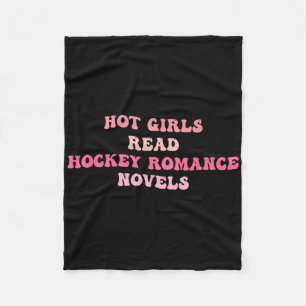 Heet meisje leest hockey romance romans Funny Book Fleece Deken